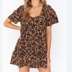 Show Me Your MuMu Leopard Print Mini Dress
